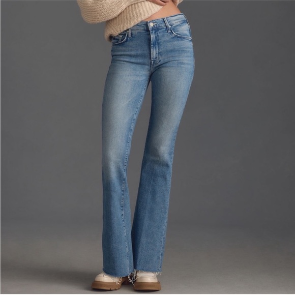 MOTHER Denim - NEW Mother Denim The Weekender Fray Mid Rise Flare Jeans Punk Charming Size 34